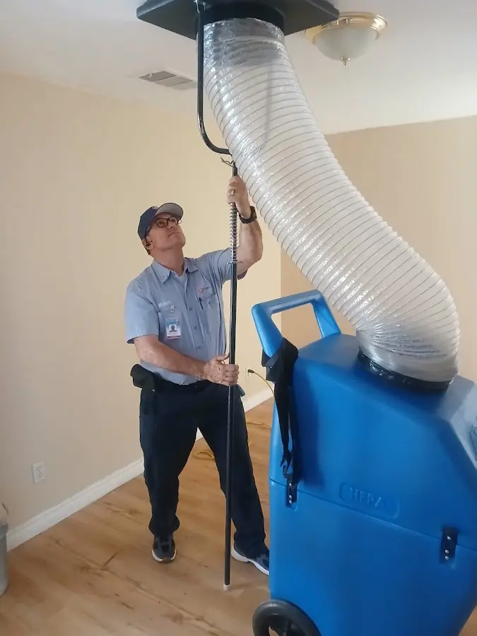 Mini Split Installation technician using HEPA equipment in New Baltimore
